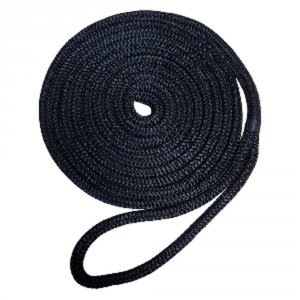 Robline 7181927 Premium Nylon Double Braid Dock Line - 38 X 25' - Blac