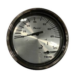 Faria GS0016 Spun Silver 5 Multifunction 2-in-1 Combination Gauge Wspe