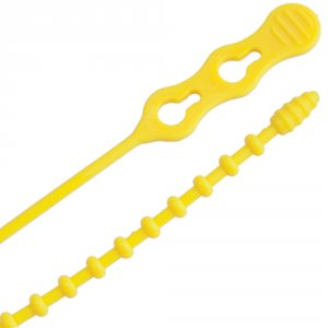 Ancor 199288 Reusable Beaded Cable Ties - 8 - Yellow - 15-packfinally,