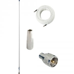 Glomex RA300PBKIT 4' Glomeasy Vhf Antenna 3db With Fme Termination, 6m