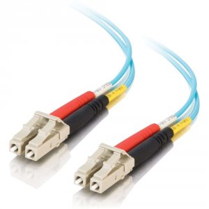 C2g 01118 18m Lc-lc 10gb 50125 Duplex Multimode Om3 Fiber Cable - Aqua