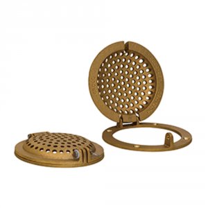 Groco RSC-4000 Bronze Round Hull Strainer Waccess Door Fup To 4