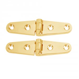 Whitecap S-604BC Strap Hinge - Polished Brass - 4