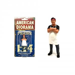 American 38441 Food Truck Chef Victor Figure For 124 Scale Models By A