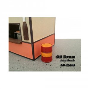 American 23985 Brand New 124 Scale Of Oil Drum Accessory Set Of 2 Piec