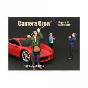 American 77429 Brand New Camera Crew Figure Iii Boom Operator For 1:18