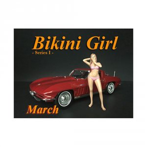 American 38167 March Bikini Calendar Girl Figure For 1:18 Scale Models