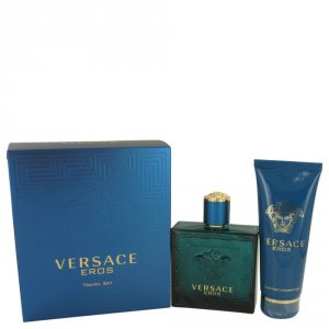 Versace 534902 Gift Set -- 3.4 Oz Eau De Toilette Spray + 3.4 Oz Showe