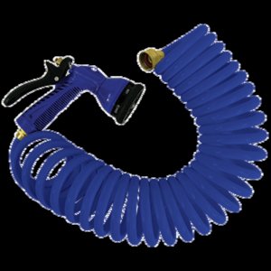 Whitecap P-0441B 2539; Blue Coiled Hose Wadjustable Nozzle