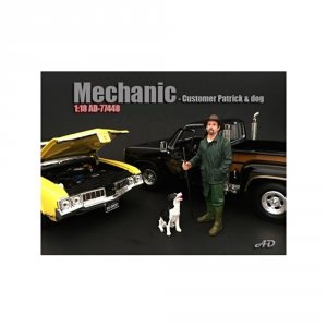 American 77448 Customer Patrick And A Dog Figurines  Figures For 1:18 