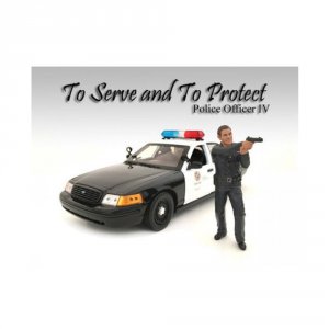 American 24034 Brand New 124 Scale Of Police Officer Iv Figurine For 1