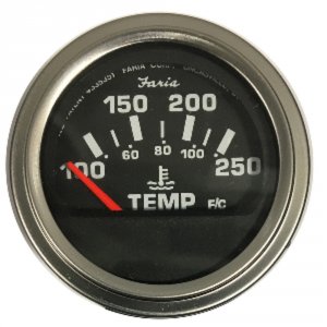 Faria 24001 Heavy Duty - 2 Water Temperature Gauge (100deg; To 250deg;