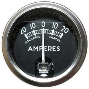 Faria AP0545 2 Ammeter Black With Stainless Steel Bezel (20-0-20 Amps)