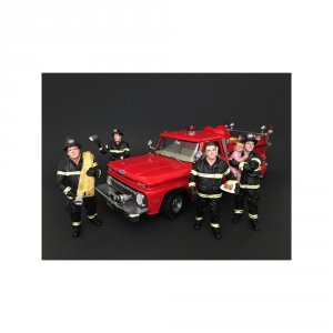 American 77459-77460-77461-77462 Firefighters 4 Piece Figure Set For 1