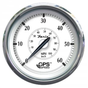 Faria 45011 Newport Ss 4 Gps Speedometer - 0 To 60 Mphthe Newport Stai