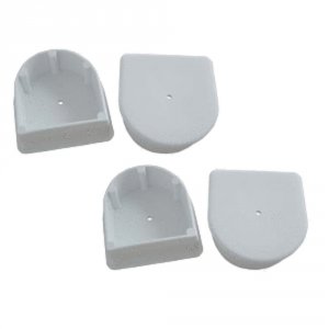 Dock DE1027F Small End Plug - White 4-packpvc End Plugs Insert Into En