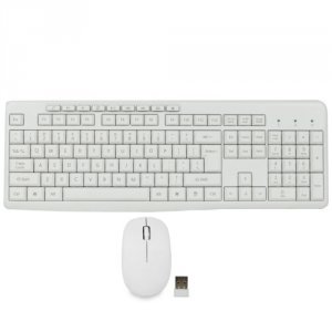 Generic MK130-WHT-FB Wireless Multimedia Keyboard And Optical Mouse Co