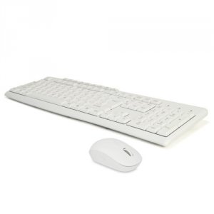 Generic MK130-WHT-FB Wireless Multimedia Keyboard And Optical Mouse Co