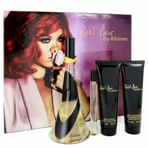 Rihanna 499485 Eau De Parfum Spray 3.4 Oz  Body Lotion 3 Oz  Shower Ge