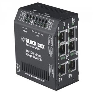 Black LBH600A-HD-24 Heavy-duty Edge Switch, (6) Copper Ports