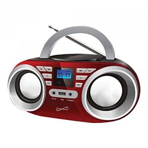 Supercom SC-506-RED Supersonic Portable Mp3cdplayer Audio System In Re