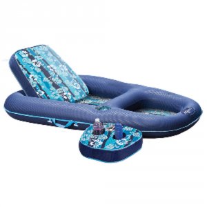 Aqua AQL4046HB2B Ultimate 2-in-1 Lounge  Caddy - Hibiscus Flipfeatures