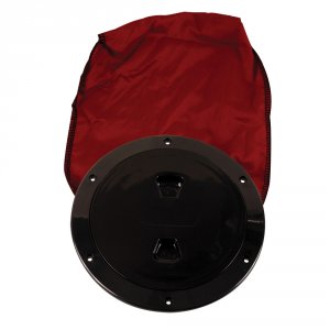 Beckson DP60BB Beckson 6 Stowaway Deck Plate Black W 12 Bag 6.5 Cutout