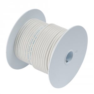 Ancor 111710 White 8 Awg Tinned Copper Wire - 100'