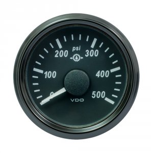 Vdo A2C3832740030 Singleviu 52mm (2-116) Gear Pressure Gauge - 500 Psi