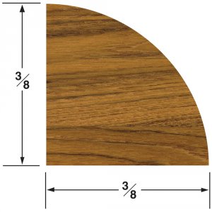 Whitecap 60851 Teak Quarter Round Molding Small - 5'