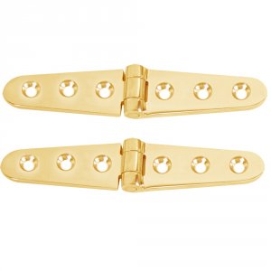 Whitecap S-605BC Strap Hinge - Polished Brass - 6