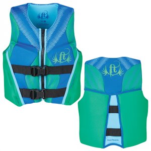 Full 142500-400-002-19 Youth Rapid Dry Flex-back Life Vest Green