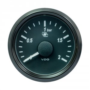 Vdo A2C3833490030 Singleviu 52mm (2-116) Turbo Pressure Gauge - 2 Bar