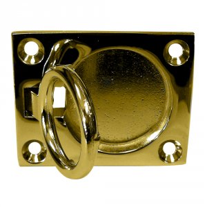 Whitecap S-3362BC Flush Pull Ring - Polished Brass - 2