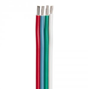 Ancor 160210 Flat Ribbon Bonded Rgb Cable 144 Awg - Red, Light Blue, G