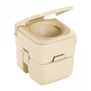 Dometic 301096602 966 Portable Toilet - 5 Gallon - Parchment