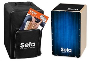 Sela SE133EN Varios Cajon Bundle With Bag, Cajon Pad  Dvd