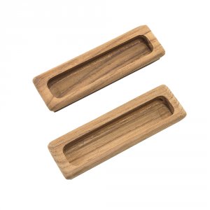 Whitecap 60142-A Teak Large Rectangular Drawer Pull - 4-12