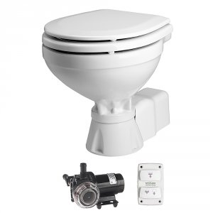 Johnson 80-47231-01 Aquat Toilet Silent Electric Compact - 12v Wpump