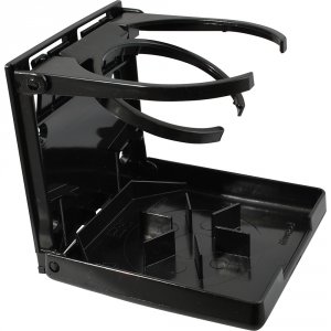 Attwood 2445-7 Attwood Fold-up Drink Holder - Dual Ring - Black