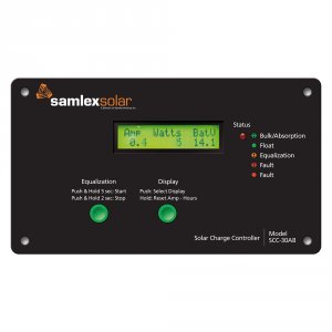 Samlex SCC-30AB Samlex Flush Mount Solar Charge Controller Wlcd Displa