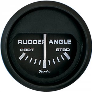 Faria 12833 Faria Euro Black 2 Rudder Angle Indicator