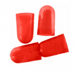 Vdo 600-859 Light Diffuser Ftype D Peanut Bulb - Red - 4 Pack