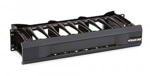 Black ECMH2US Elite Horizontal Cable Manager, Single-s