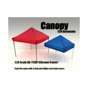 American 77587 Brand New Canopy Accessory Set Blue And Red With 1 Chro