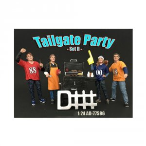 American 77596 Brand New 124 Scale Of Tailgate Party Set Ii 4 Piece Fi