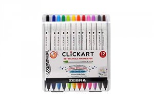 Zebra 69012 Pen,clickart,12pk,ast