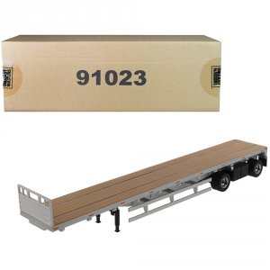 Diecast 91023 150 Scale Diecast 53' Flat Bed Trailer - Silver Edition