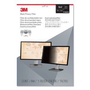 3m PF19.0W Privacy Filter For 19 In Monitors 16:10 1b Black, Glossy, M