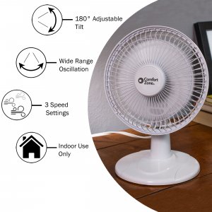 Comfort CZ6D (r)  6 Table Fan (white)